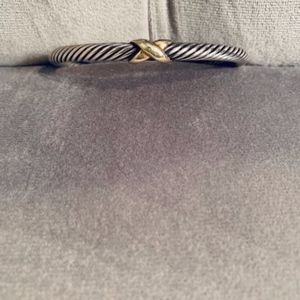 Authentic David Yurman X Bracelet 14k and sterling